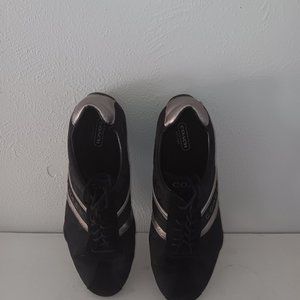 Black and Silver Coach Shoes